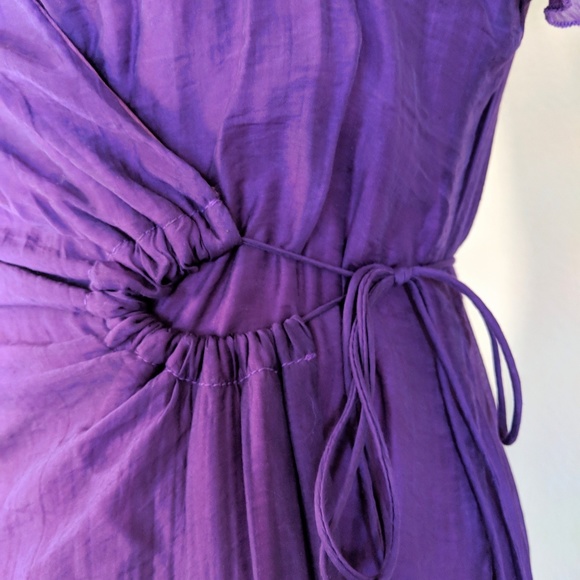 Purple Maxi Wrap Dress - Picture 5 of 8